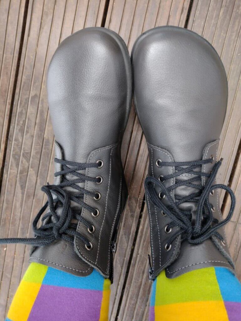 Obuté Barefoot kotníkové boty Be Lenka Nord – Charcoal pohled shora